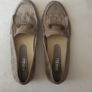 Vaneli  comfort drivers loafers snakeskin print
